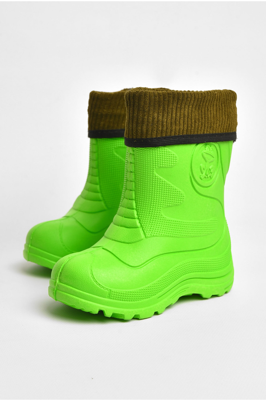 Сапоги пена детские зеленого цвета со сьемным носком рыбачек2330 205343