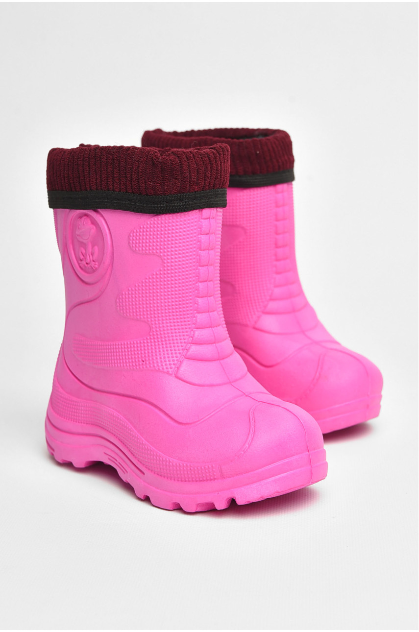 Сапоги пена детские розового цвета со сьемным носком рыбачек2330 205344