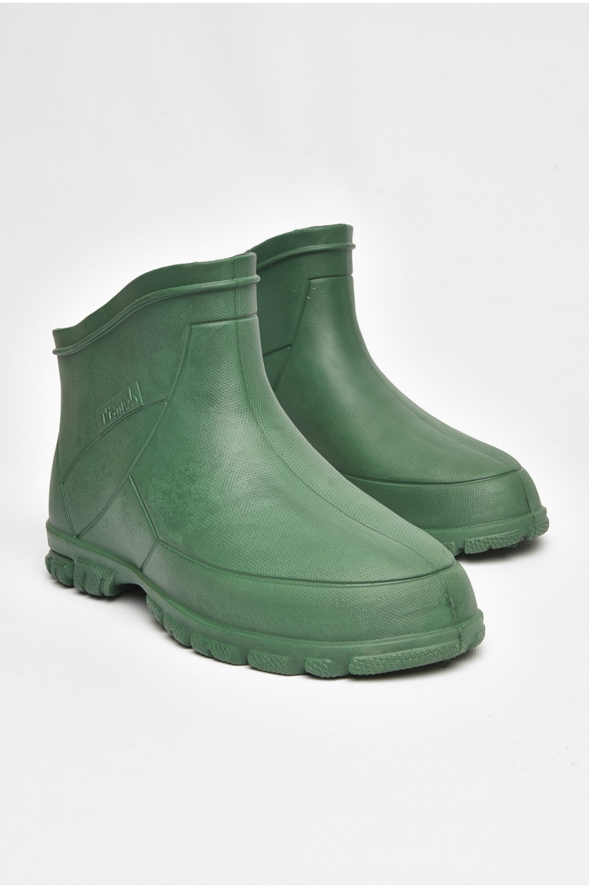 Полусапоги мужские пена зеленого цвета вставка 205407