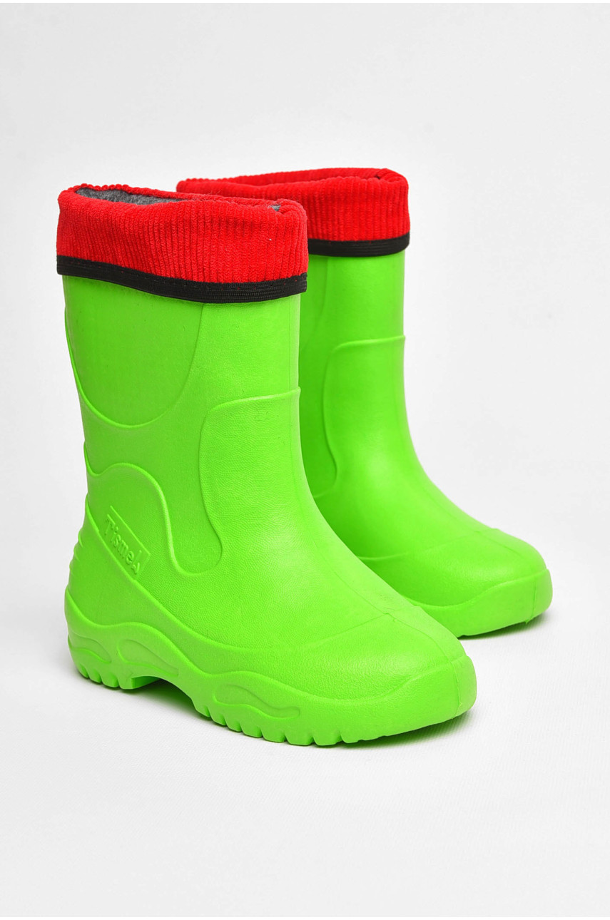 Сапоги пена детские для подростка зеленого цвета со сьемным носком 3136 205409