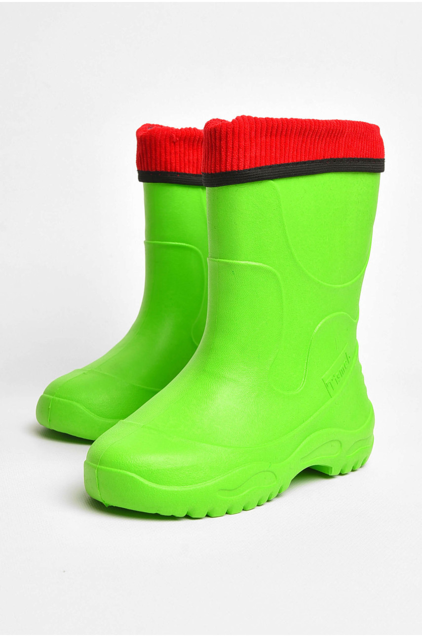 Сапоги пена детские для подростка зеленого цвета со сьемным носком 3136 205409