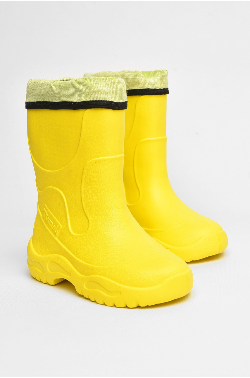 Сапоги пена детские для подростка желтого цвета со сьемным носком 3136 205410