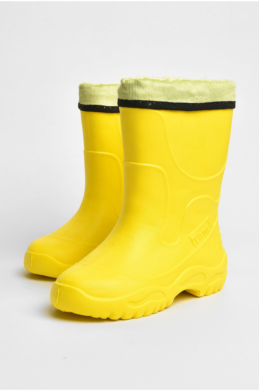 Сапоги пена детские для подростка желтого цвета со сьемным носком 3136 205410