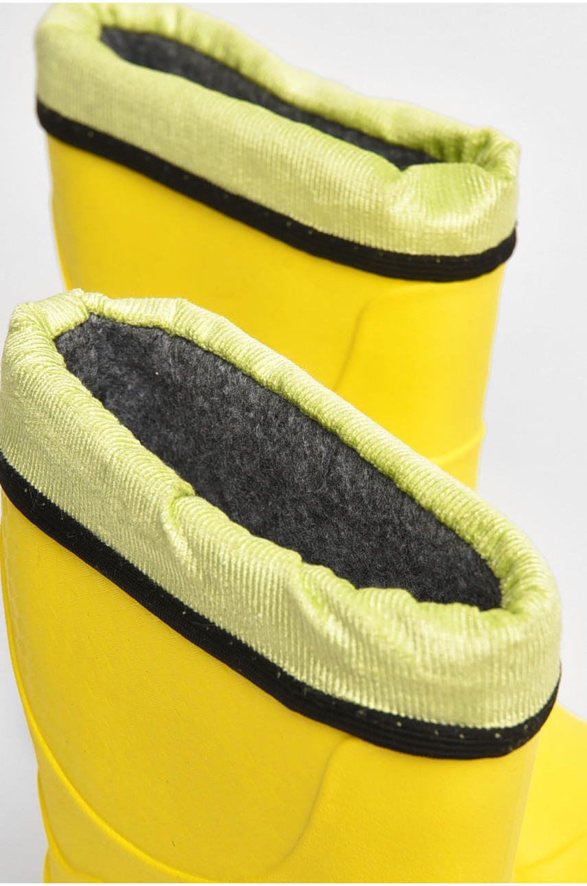 Сапоги пена детские для подростка желтого цвета со сьемным носком 3136 205410