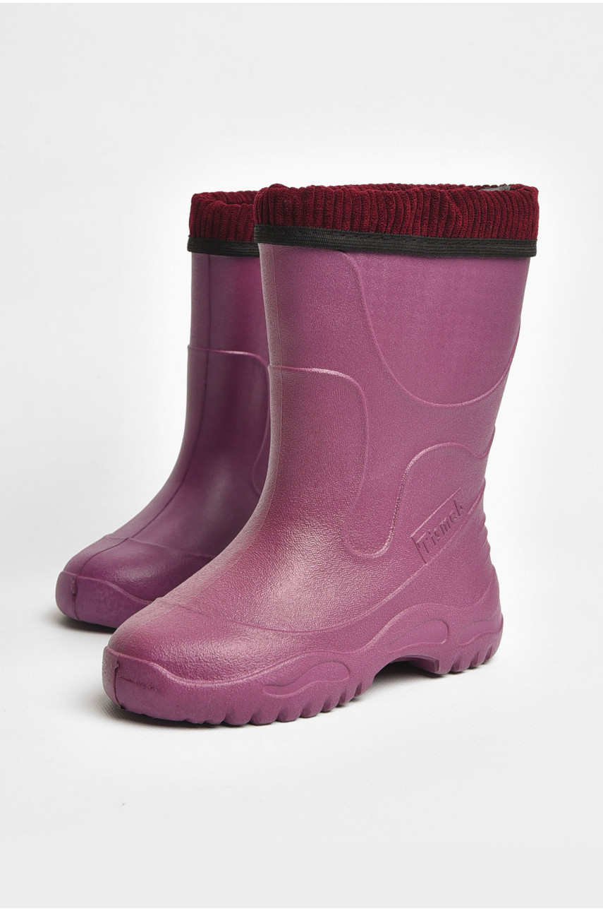 Сапоги пена детские для подростка бордового цвета со сьемным носком 3136 205412