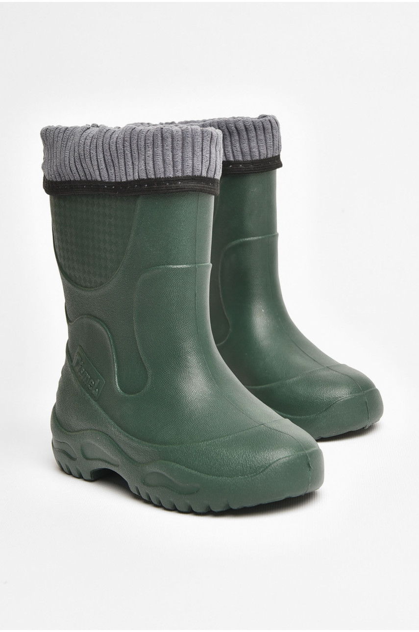 Сапоги пена детские для подростка цвета хаки со сьемным носком 3136 205416