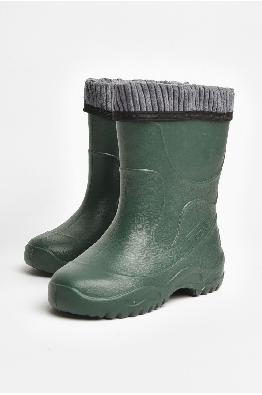 Сапоги пена детские для подростка цвета хаки со сьемным носком 3136 205416