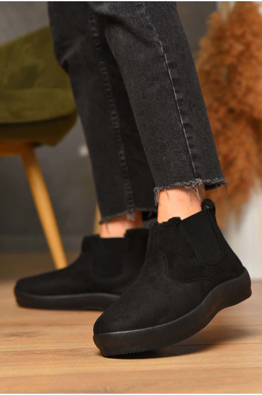 Бурки женские на меху черного цвета д22 205422