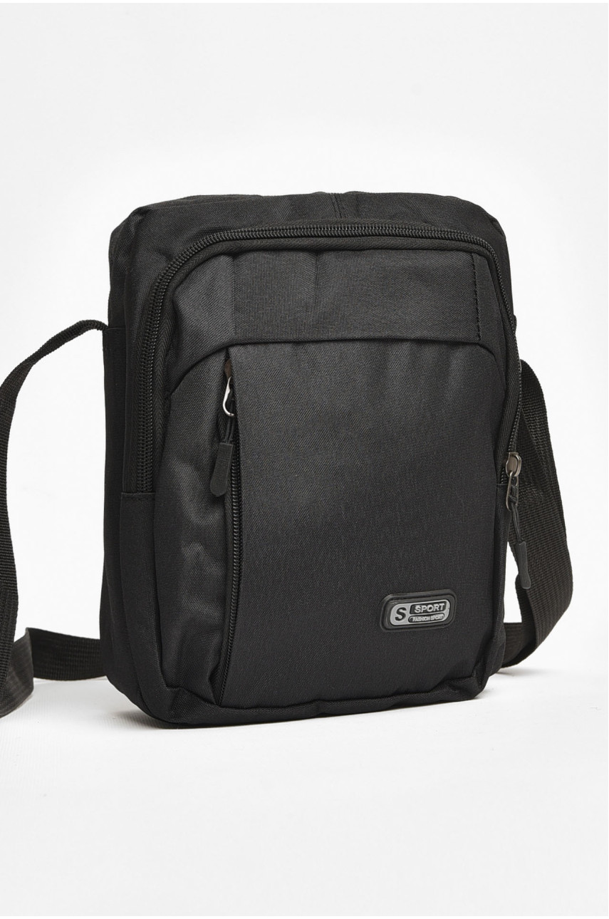 Чоловіча сумка через плече текстиль чорного кольору 19119 205432