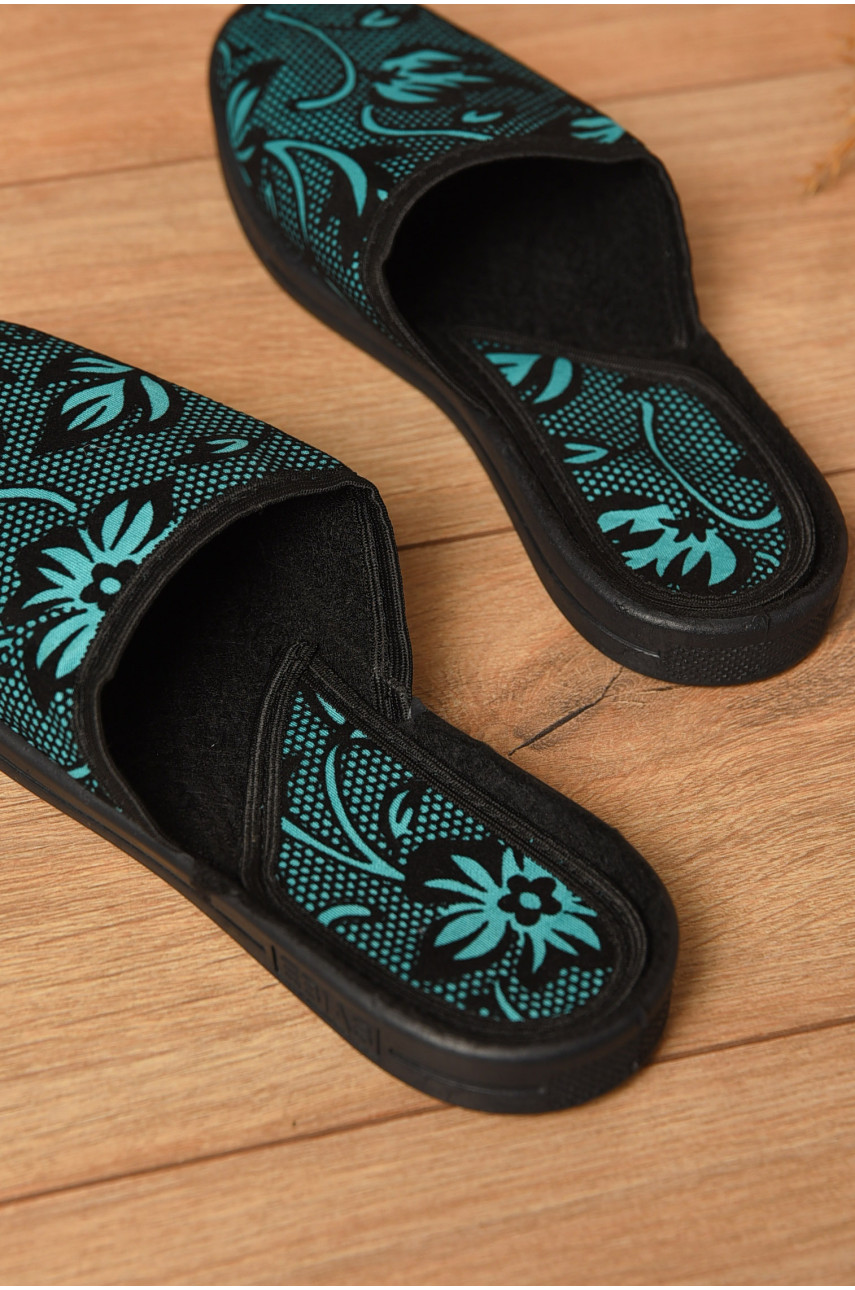 Тапочки женские зеленого цвета Ебіас квітка 205433