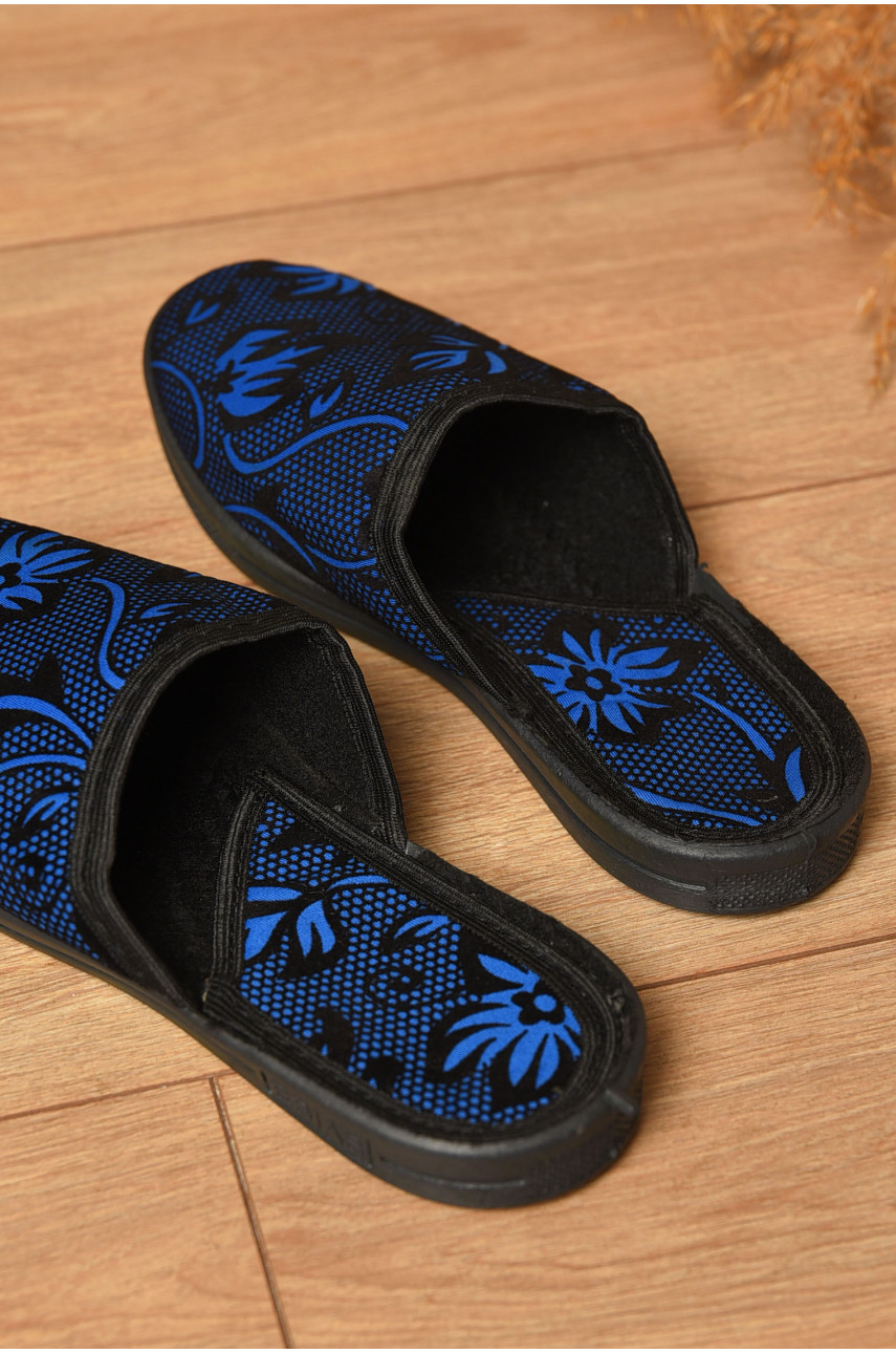 Тапочки женские синего цвета Ебіас квітка 205435
