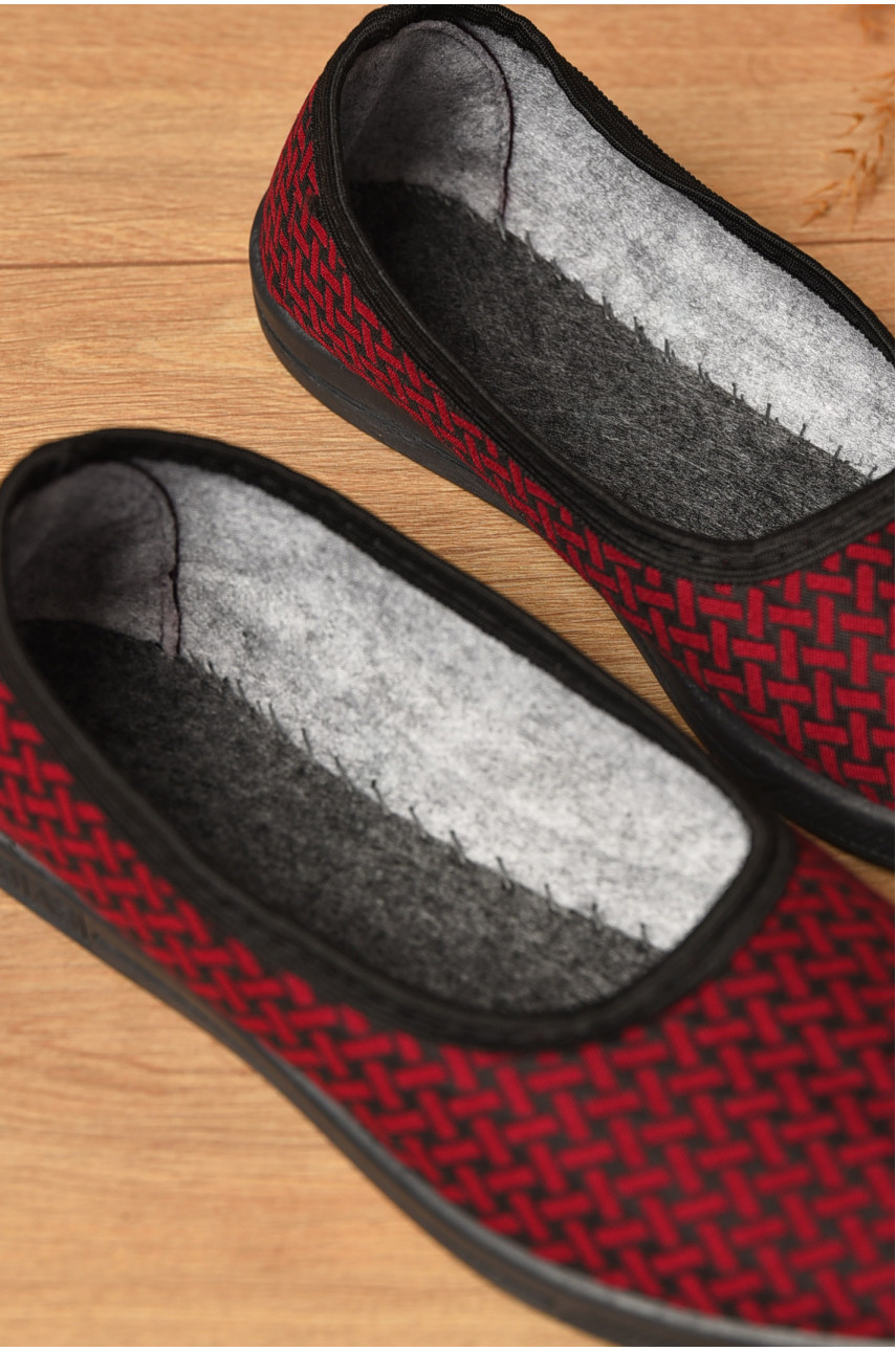 Тапочки женские бордового цвета Ебіас лодочка 205437