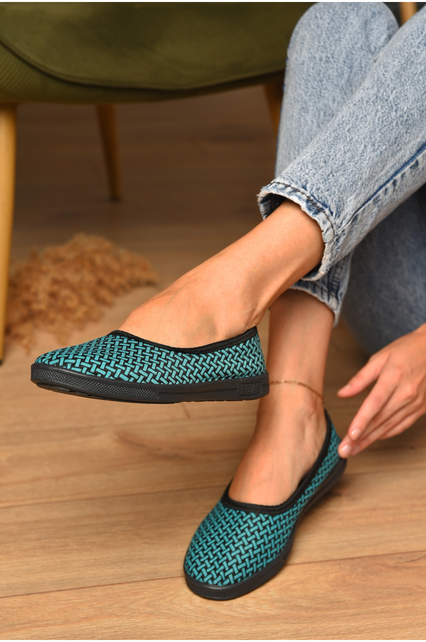 Капці жіночі зеленого кольору Ебіас лодочка 205438