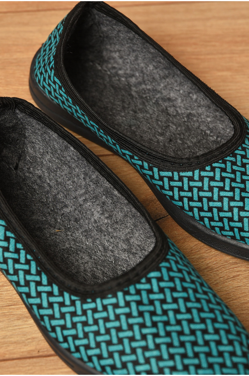 Тапочки женские зеленого цвета Ебіас лодочка 205438