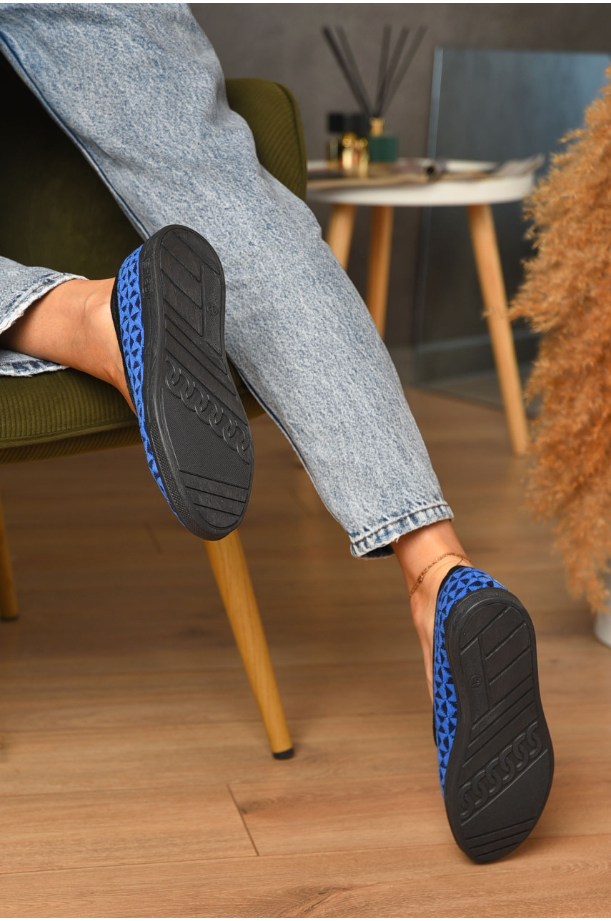 Тапочки женские синего цвета Ебіас лодочка 205441