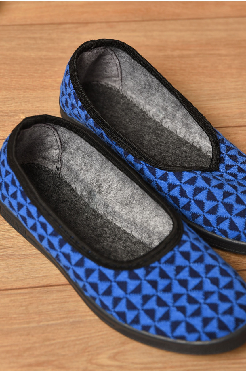 Тапочки женские синего цвета Ебіас лодочка 205441