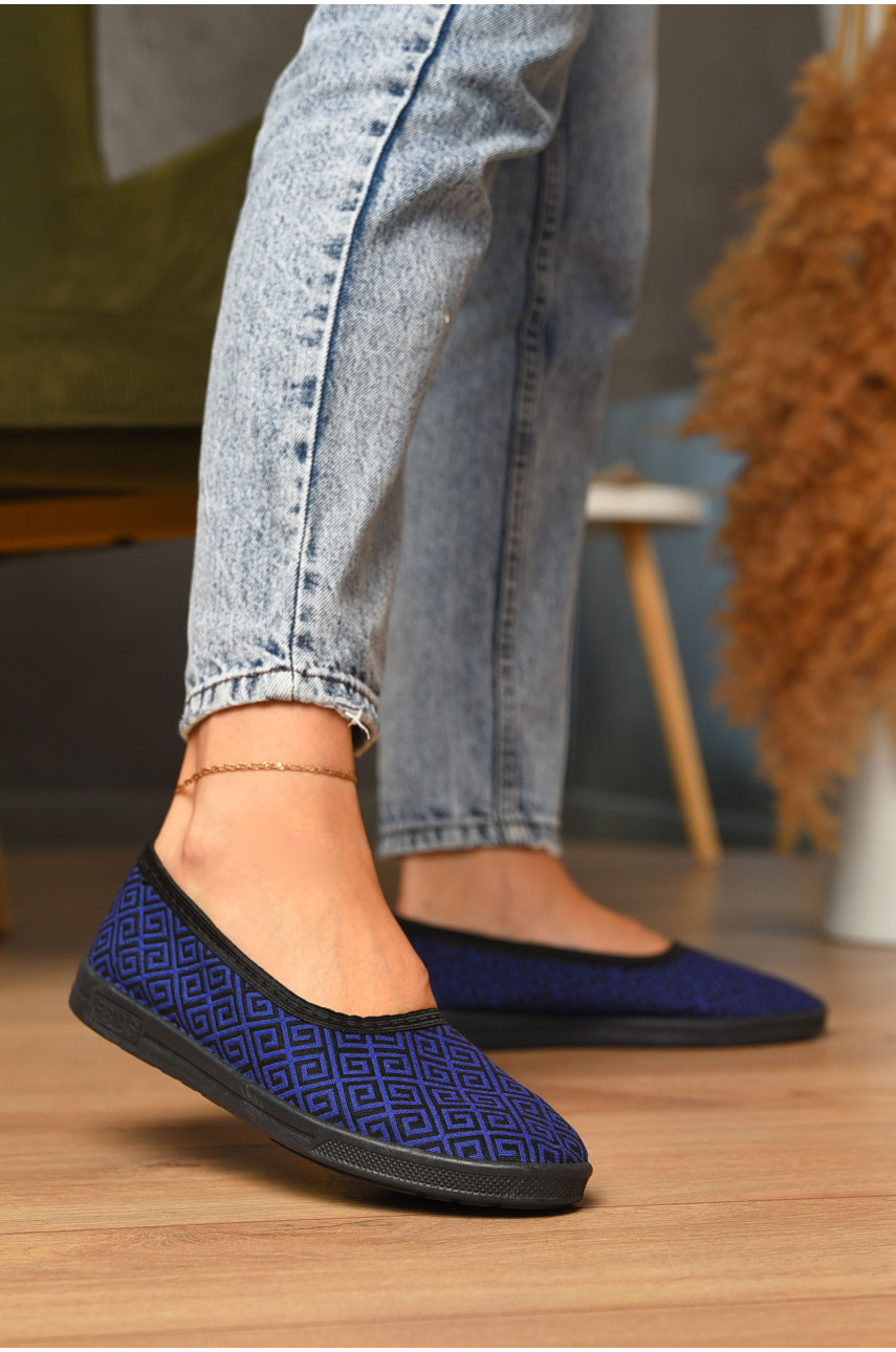 Капці жіночі синього кольору Ебіас лодочка 205444