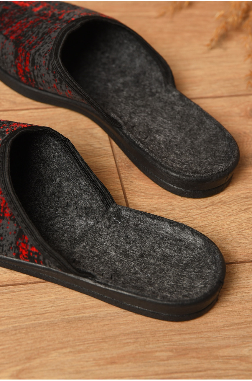 Тапочки женские красного цвета Луцкие ассорти 205453