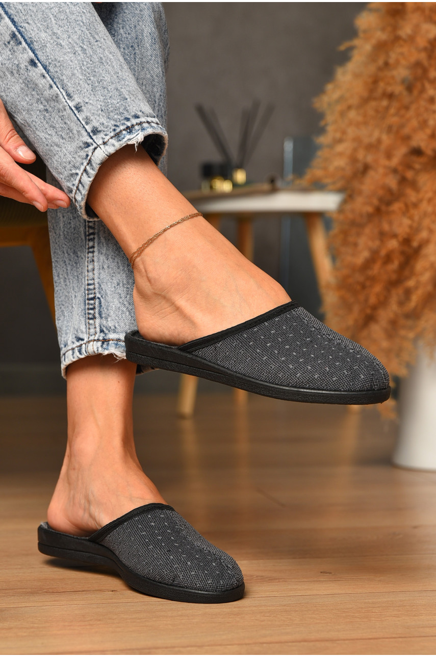 Капці жіночі сірого кольору Луцкие ассорти 205456