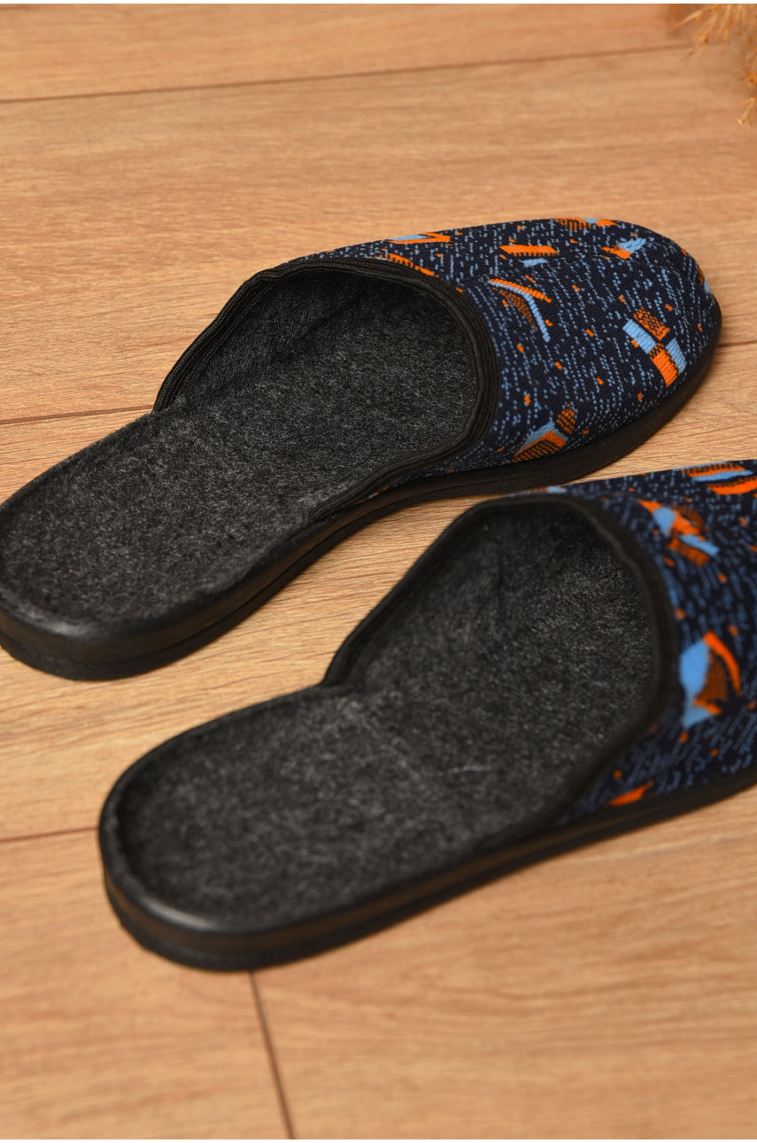 Капці жіночі темно-синього кольору Луцкие ассорти 205459