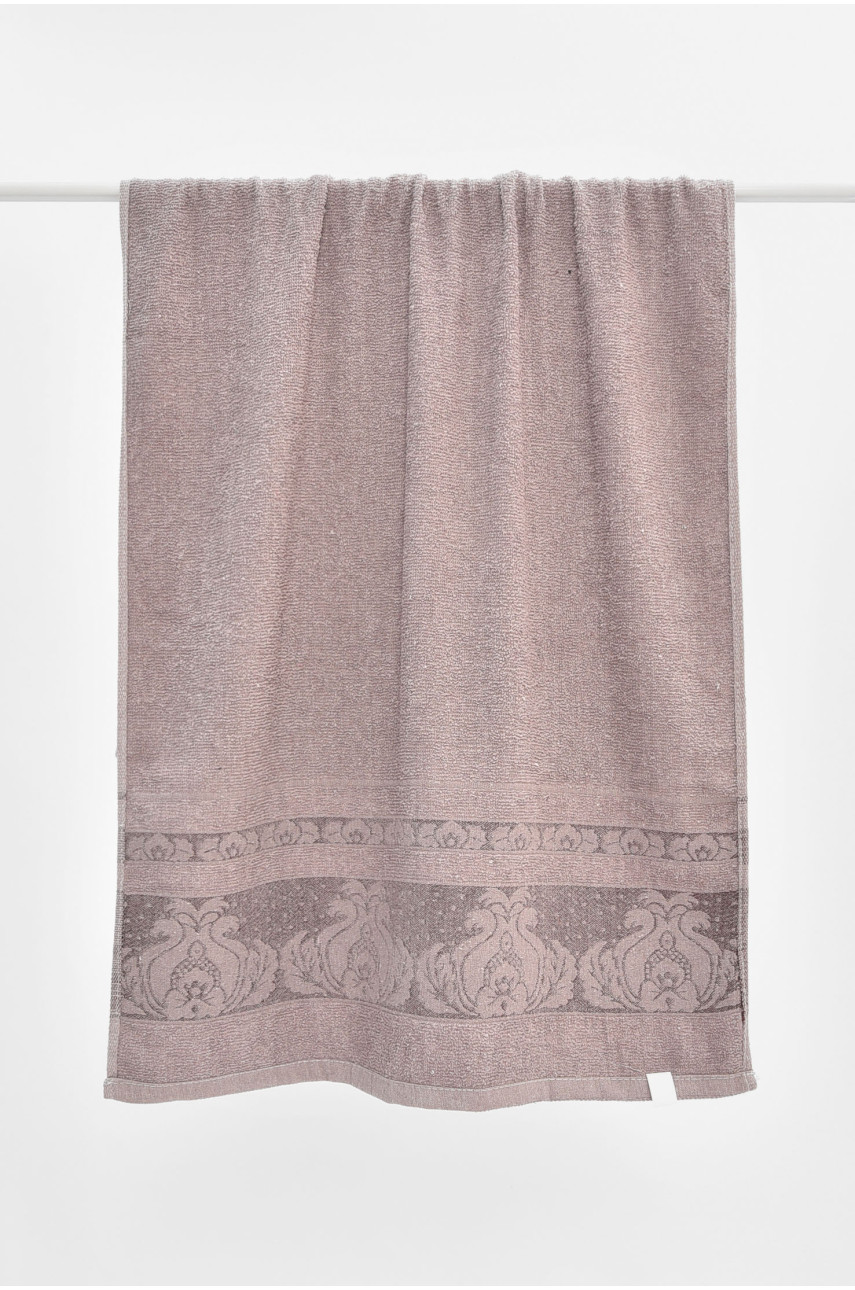 Рушник банний махровий сірого кольору 115220 205466