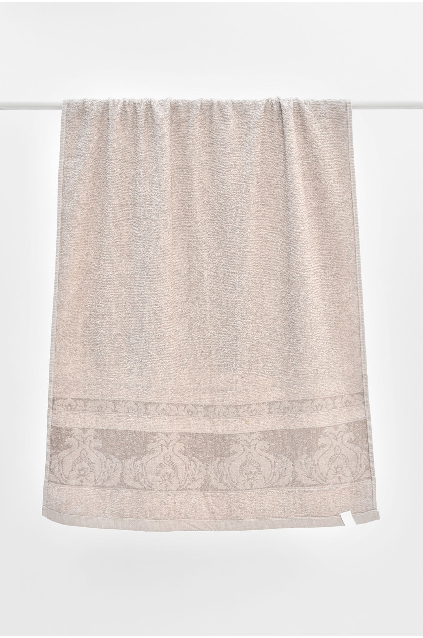 Рушник банний махровий світло-сірого кольору 115220 205467