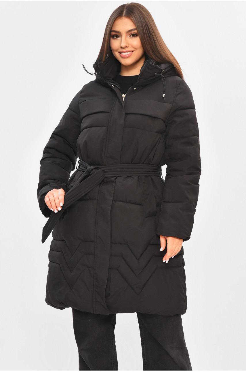 Куртка жіноча зимова чорного кольору 8806 205469