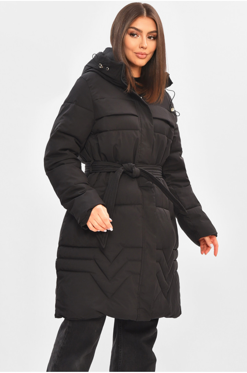 Куртка жіноча зимова чорного кольору 8806 205469