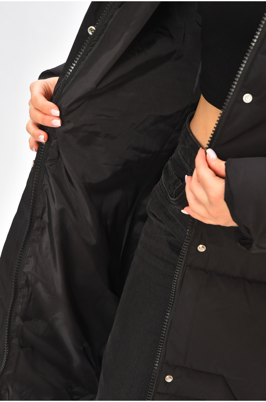 Куртка жіноча зимова чорного кольору 8806 205469 Куртка жіноча зимова чорного кольору 8806 205469