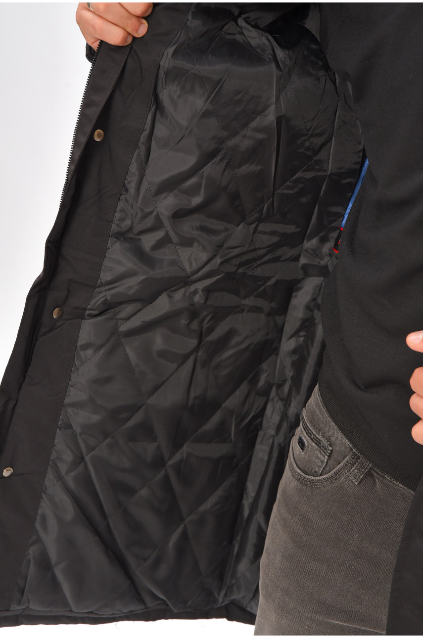 Куртка чоловіча подовжена єврозима чорного кольору 869 205471