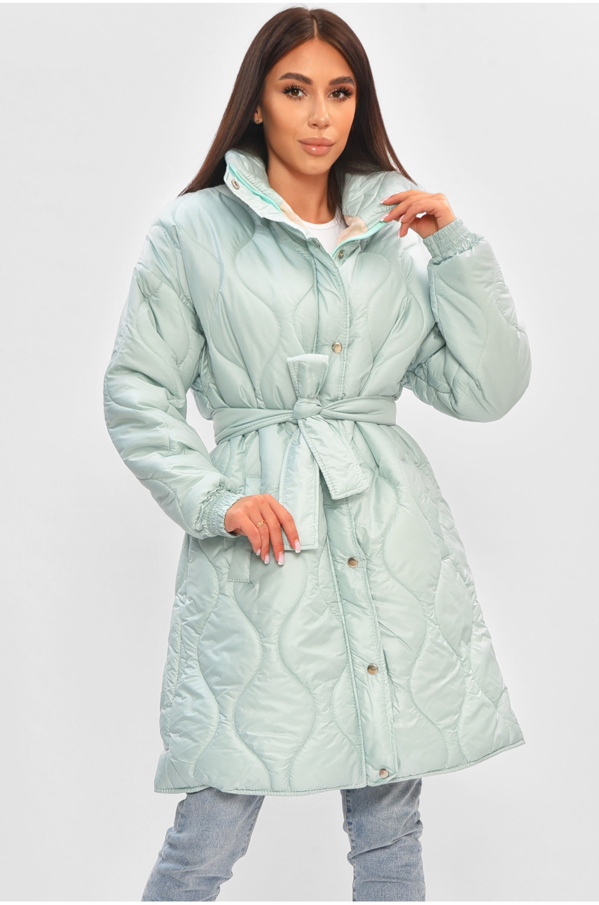 Куртка жіноча демісезонна зеленого кольору 8857 205476