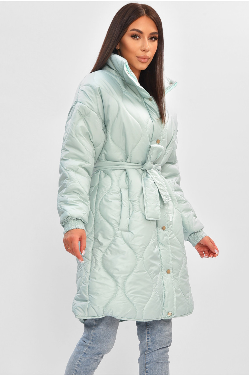 Куртка жіноча демісезонна зеленого кольору 8857 205476