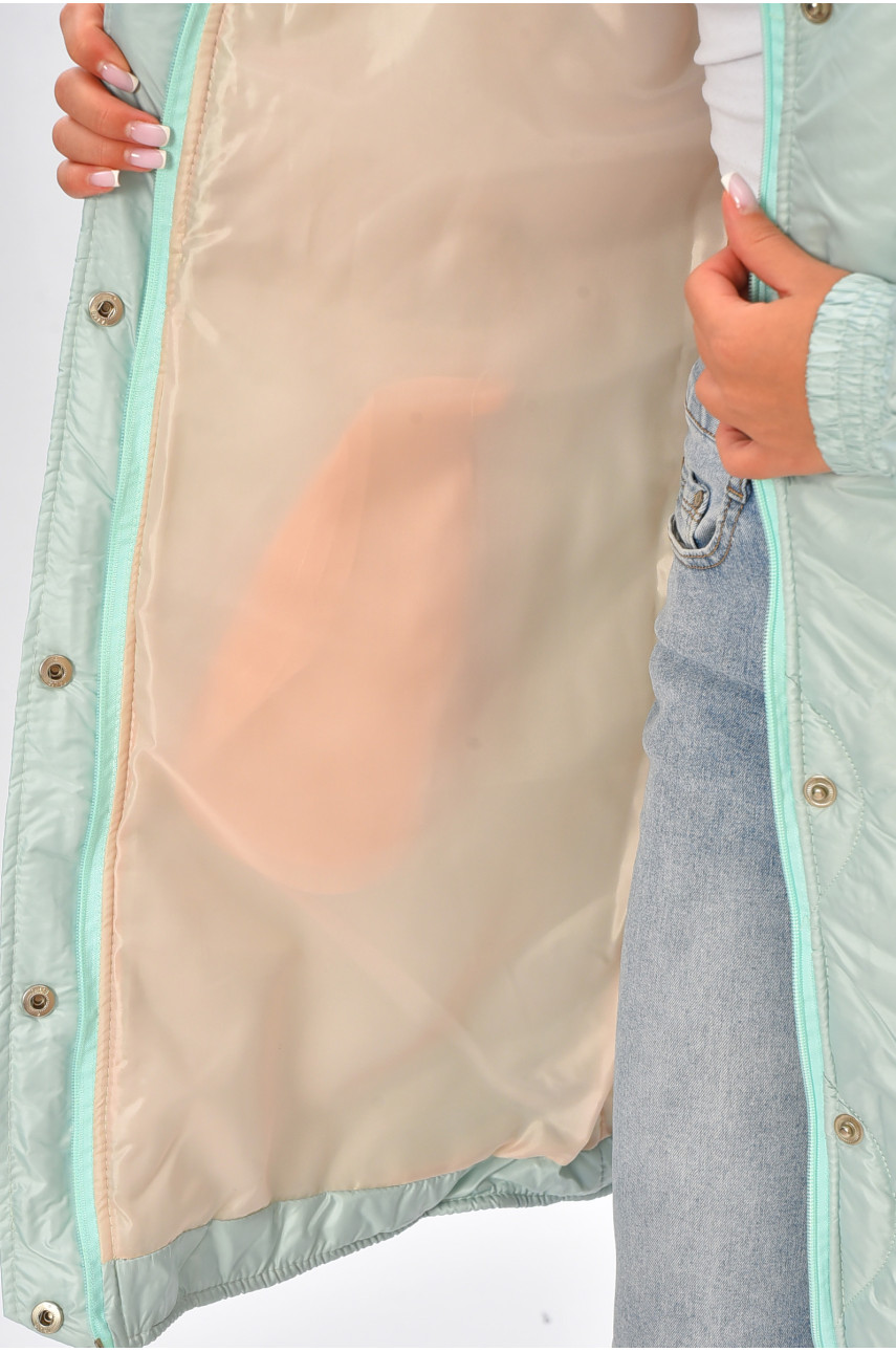 Куртка жіноча демісезонна зеленого кольору 8857 205476