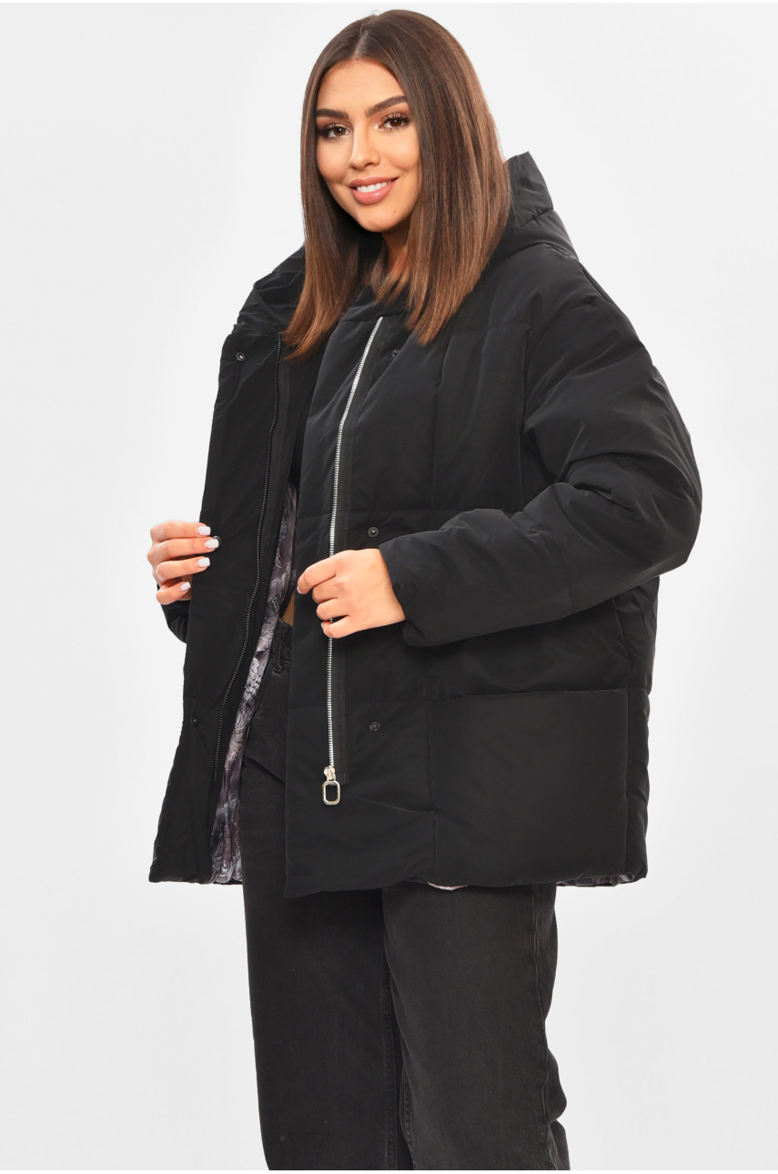 Куртка жіноча демісезонна чорного кольору 268 205483