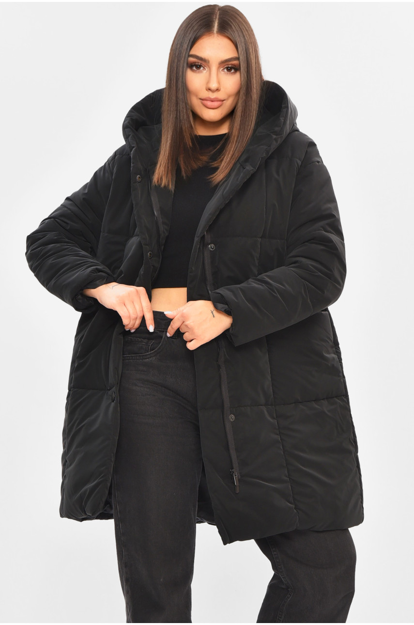 Куртка жіноча демісезонна чорного кольору 341 205494