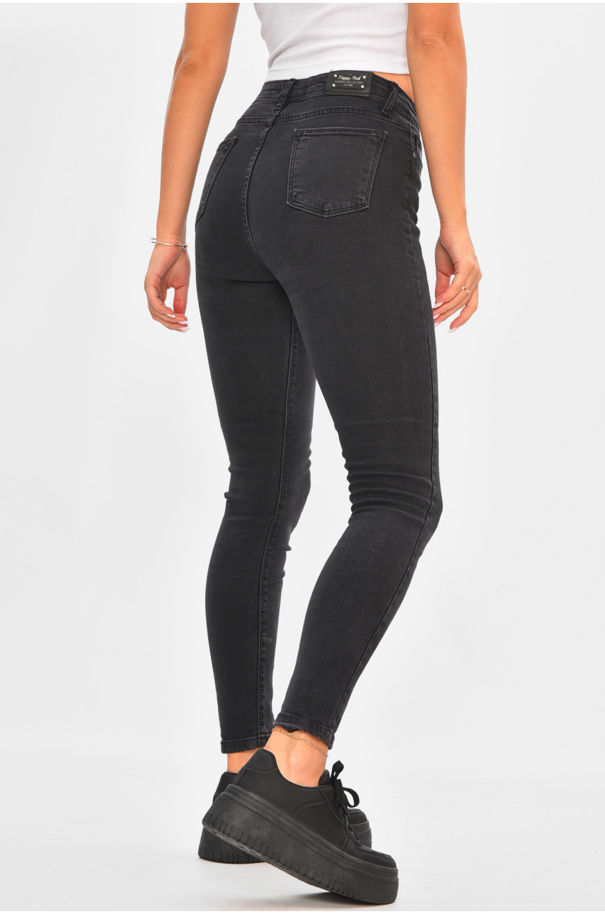 Джинси жіночі скінні чорного кольору 4203 205495 Джинси жіночі скінні чорного кольору 4203 205495