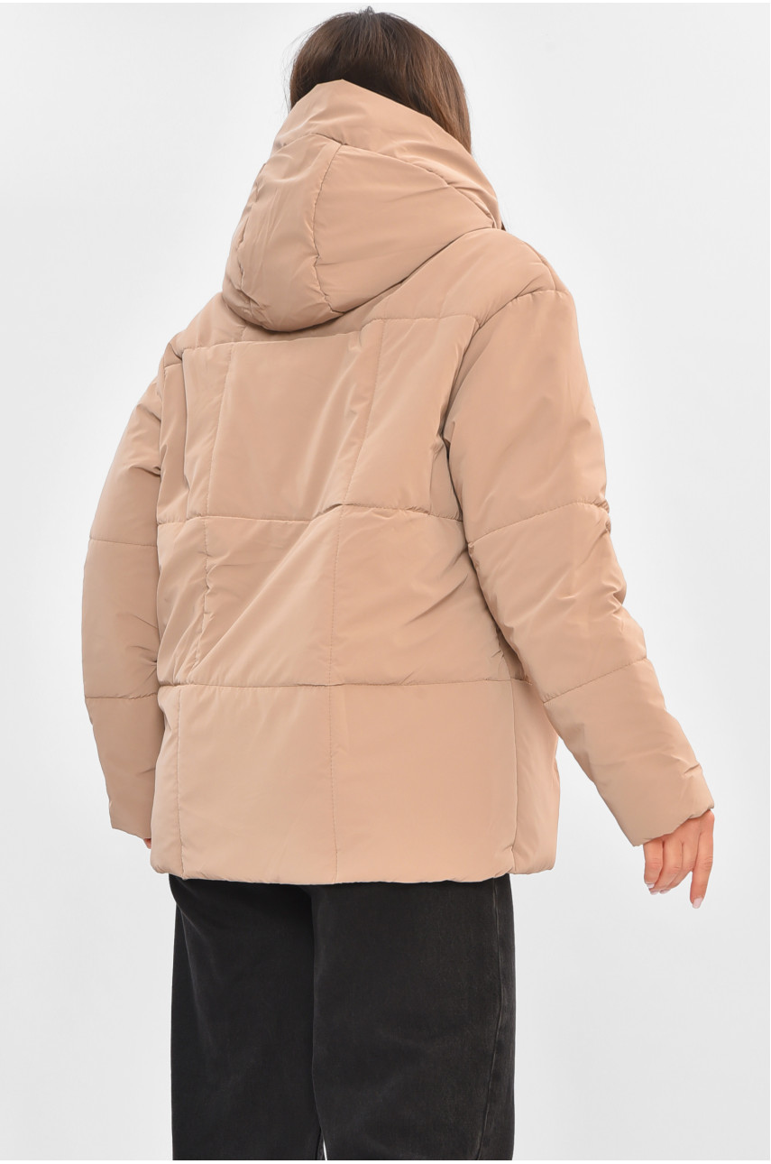 Куртка жіноча демісезонна бежевого кольору 268 205497