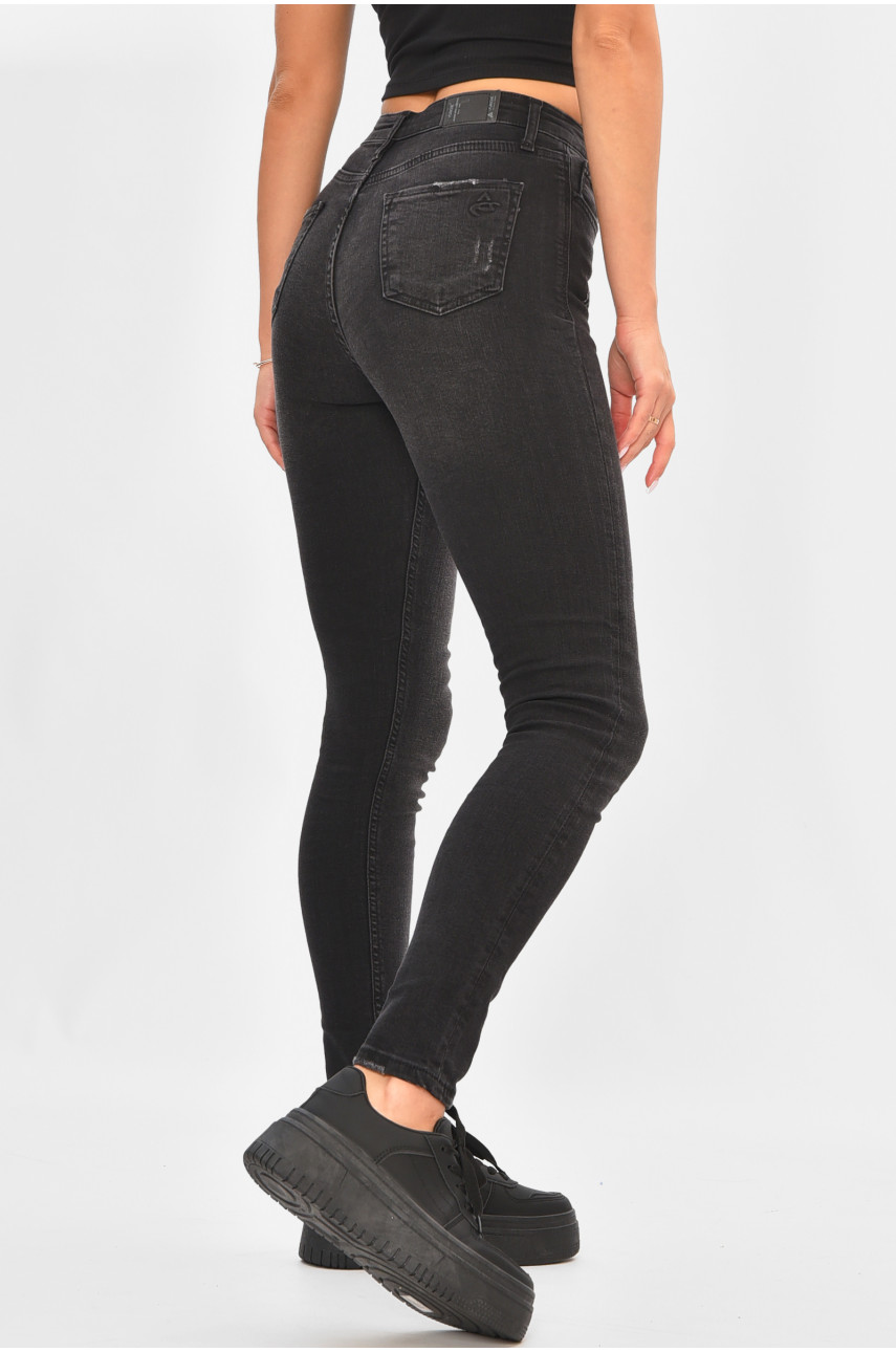 Джинси жіночі скінні сірого кольору 4245 205503