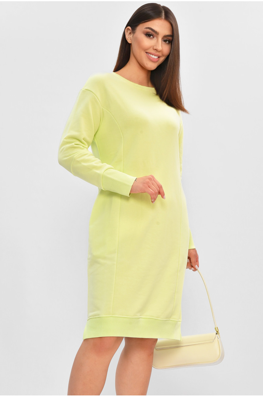 Платье женское однотонное салатового цвета 205507
