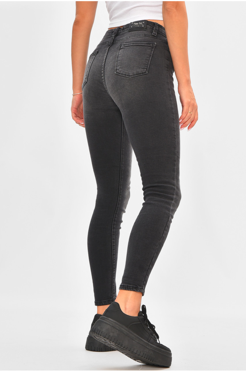 Джинси жіночі скінні темно-сірого кольору 4246 205509