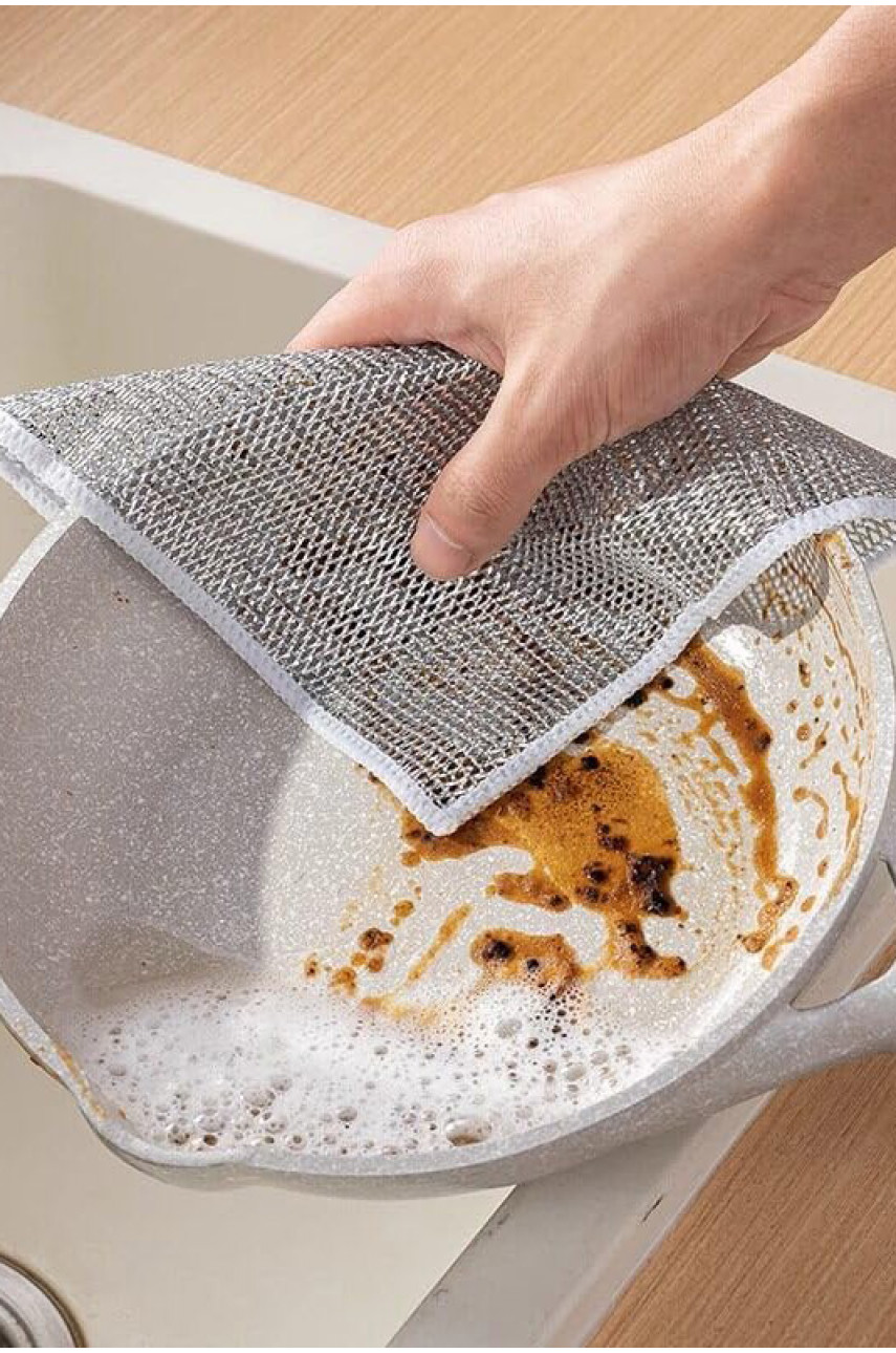 Набір багаторазових серветок металевих для кухні 20 х 20 (3 шт) 205513