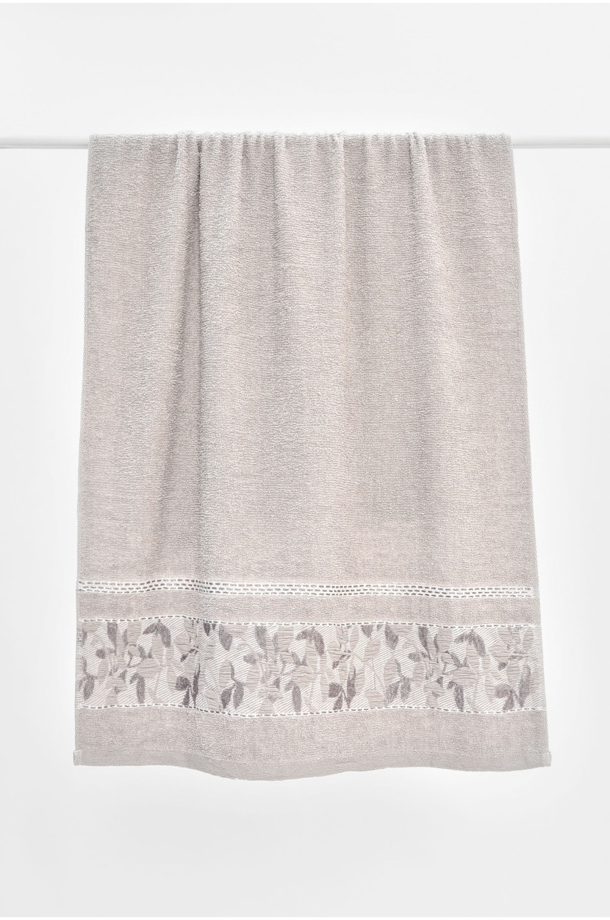 Рушник банний махровий світло-сірого кольору 115218 205517