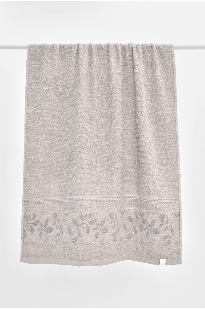 Рушник банний махровий світло-сірого кольору 115218 205517