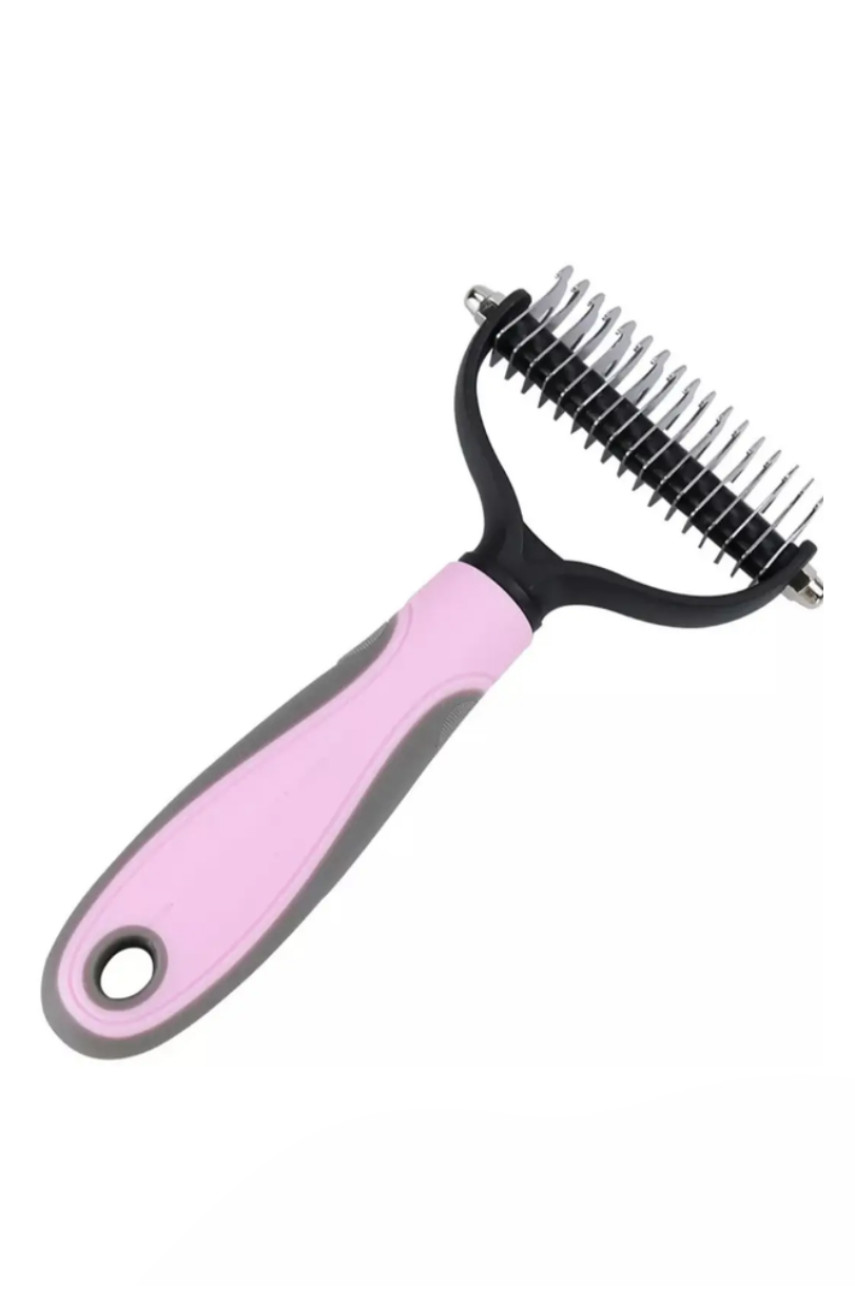 Двухсторонняя щетка-колтунорез для удаления шерсти кошек и собак 205521