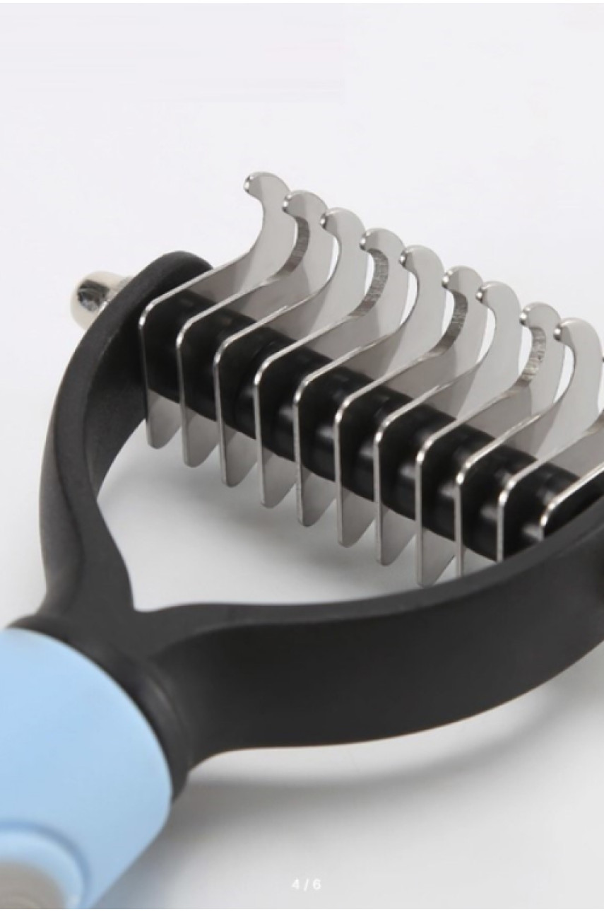 Двухсторонняя щетка-колтунорез для удаления шерсти кошек и собак 205522