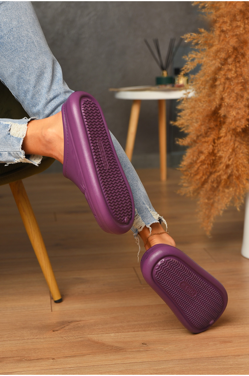 Калоші жіночі без задника утеплені бордового кольору С-114 205554