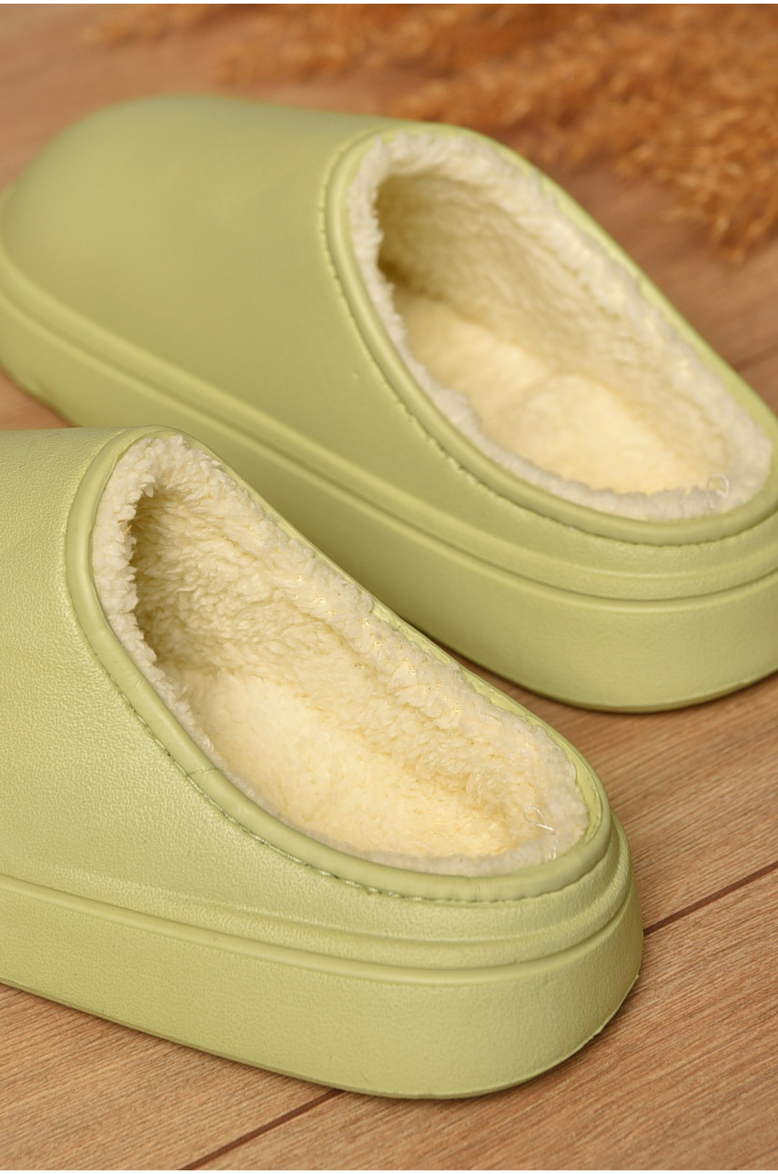 Калоші без задника утеплені салатового кольору 197 205566