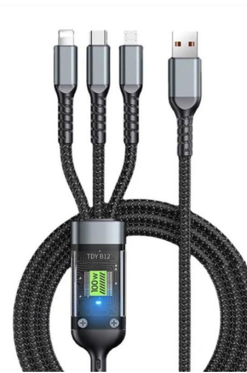 Кабель для зарядки универсальный 3 в 1 Lightning/micro-USB/USB Typ-C 205571