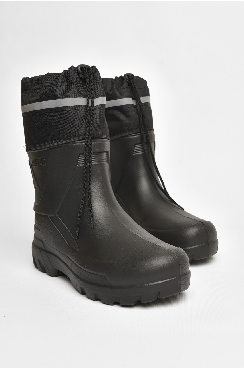 Сапоги мужские пена со сьемным носком черного цвета рыбак 205580