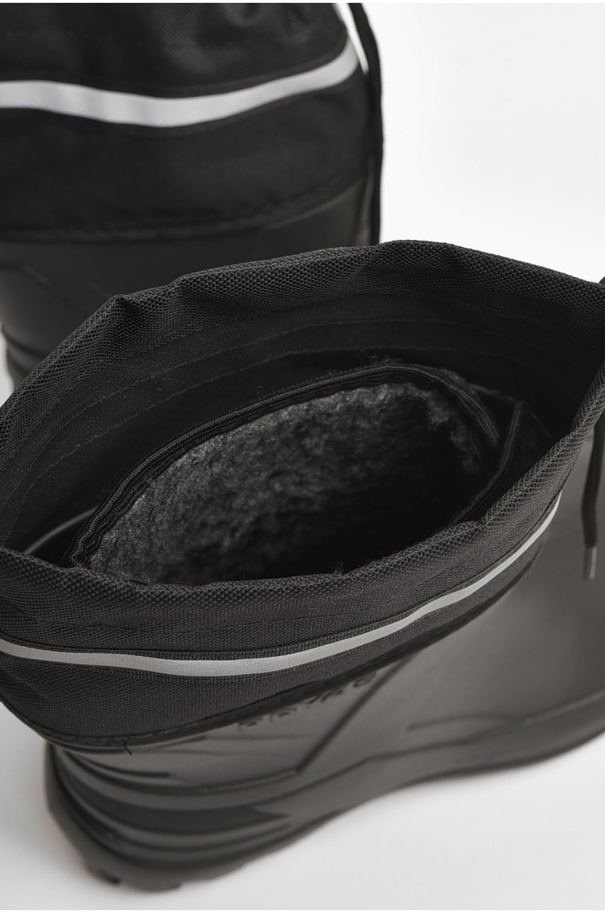 Чоботи чоловічі піна зі з`ємною шкарпеткою чорного кольору рыбак 205580